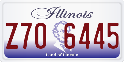 IL license plate Z706445