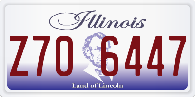 IL license plate Z706447