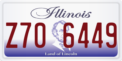 IL license plate Z706449
