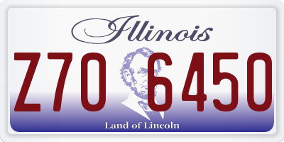IL license plate Z706450