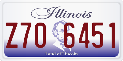IL license plate Z706451