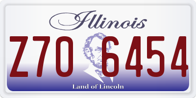 IL license plate Z706454
