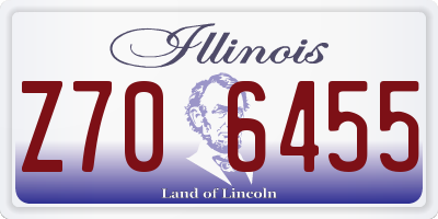 IL license plate Z706455