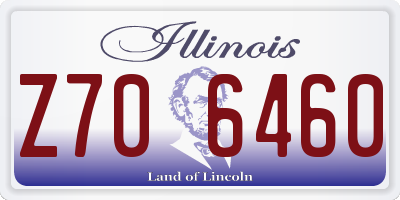 IL license plate Z706460