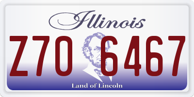 IL license plate Z706467