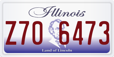 IL license plate Z706473
