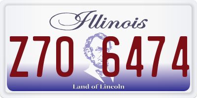 IL license plate Z706474