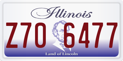 IL license plate Z706477