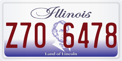 IL license plate Z706478