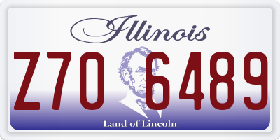 IL license plate Z706489