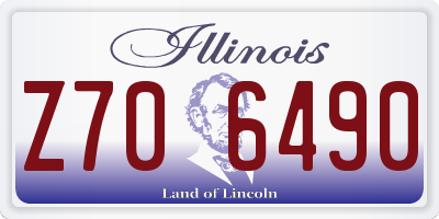 IL license plate Z706490
