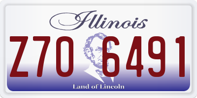 IL license plate Z706491