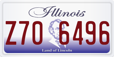 IL license plate Z706496