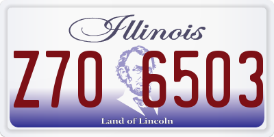 IL license plate Z706503