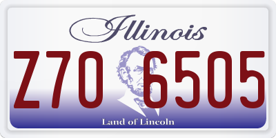 IL license plate Z706505