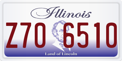 IL license plate Z706510