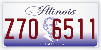 IL license plate Z706511