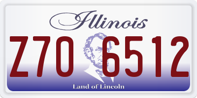 IL license plate Z706512
