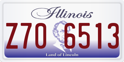 IL license plate Z706513