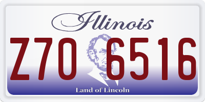 IL license plate Z706516