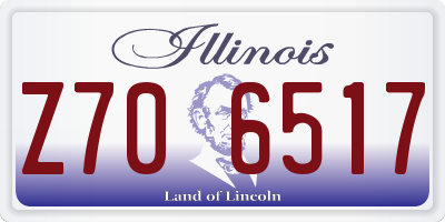 IL license plate Z706517