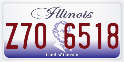 IL license plate Z706518