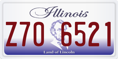 IL license plate Z706521