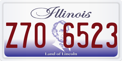 IL license plate Z706523