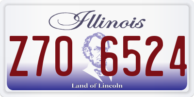 IL license plate Z706524