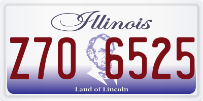 IL license plate Z706525