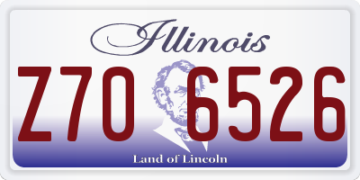 IL license plate Z706526