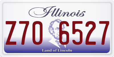 IL license plate Z706527