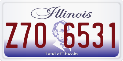 IL license plate Z706531