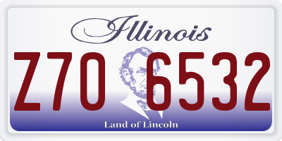 IL license plate Z706532