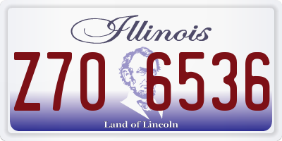 IL license plate Z706536