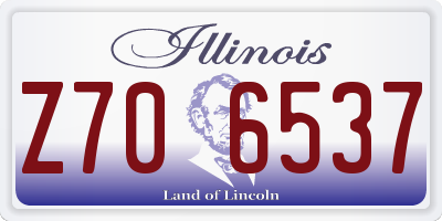 IL license plate Z706537