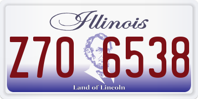IL license plate Z706538