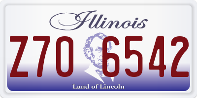 IL license plate Z706542