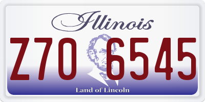 IL license plate Z706545