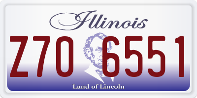 IL license plate Z706551