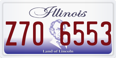 IL license plate Z706553