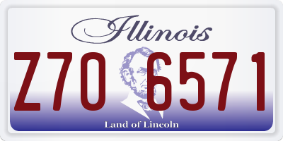 IL license plate Z706571