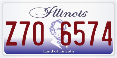 IL license plate Z706574