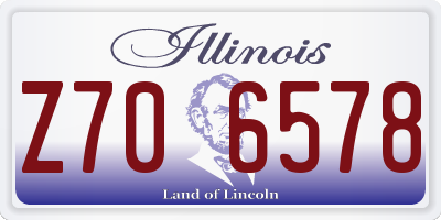 IL license plate Z706578