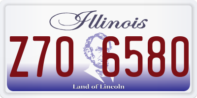IL license plate Z706580