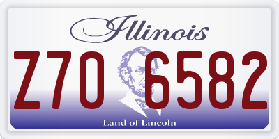 IL license plate Z706582