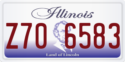 IL license plate Z706583