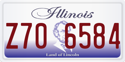 IL license plate Z706584