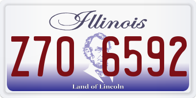 IL license plate Z706592