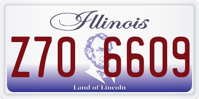 IL license plate Z706609